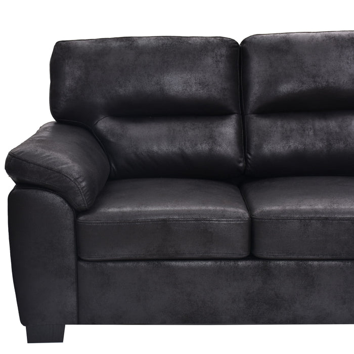 3 Seater Sofa With Padded Armrests And Triangular Leg
