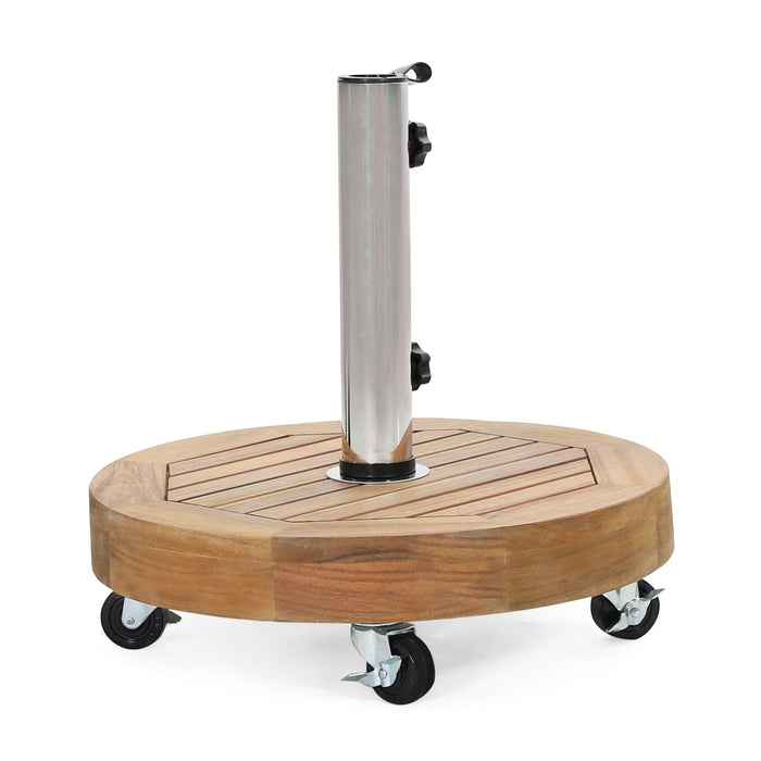 Ralph - Round Umbrella Base - Teak
