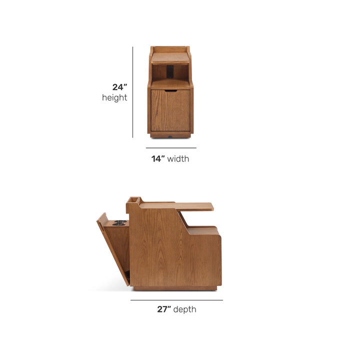 Sidekick - Smart Side Table - Light Brown