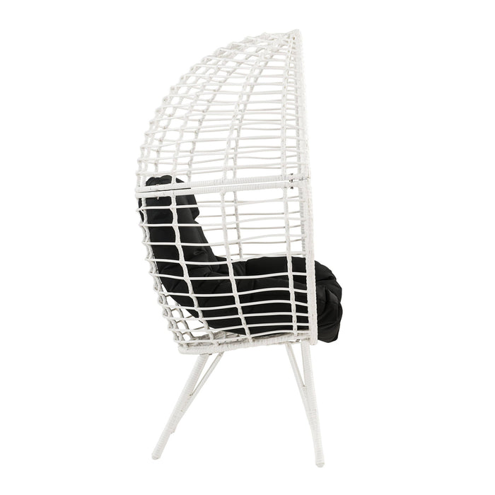 Galzed - Patio Lounge Chair - Black / White