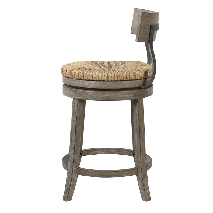 Stool With Natural Seagrass Seat
