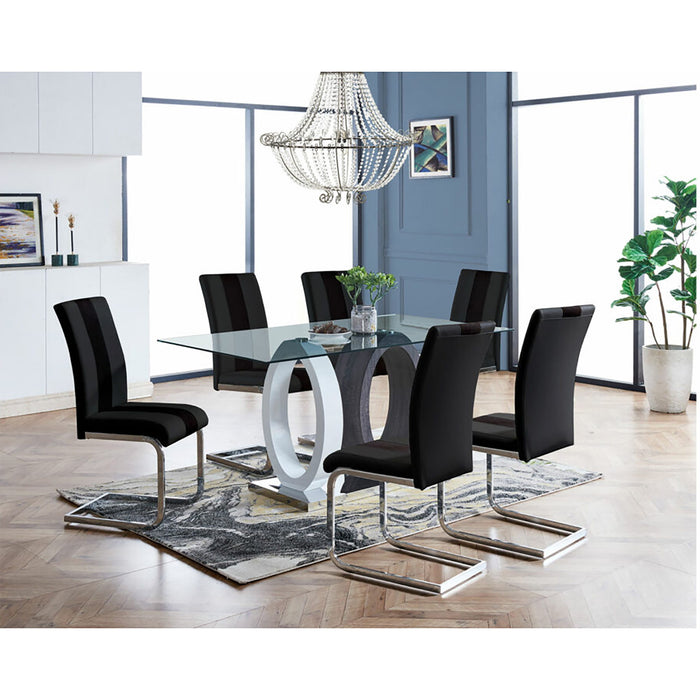 Royce - Dining Table Ecom - White / Gray