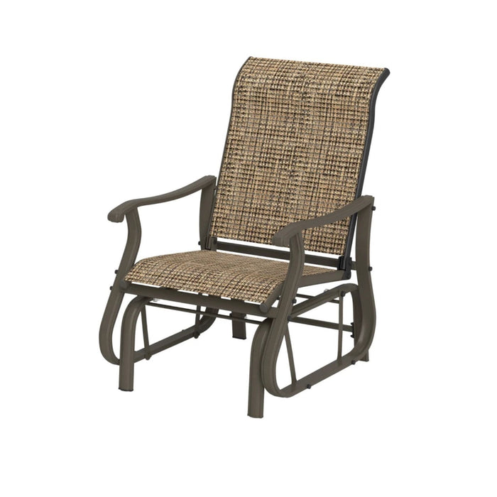 Outdoor Glider Swing Chair With Smooth Motion - Brown / Brown Mix