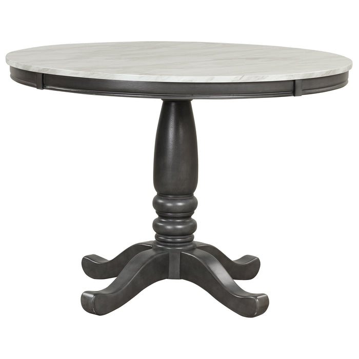 Dining Table - Gray - Faux Marble