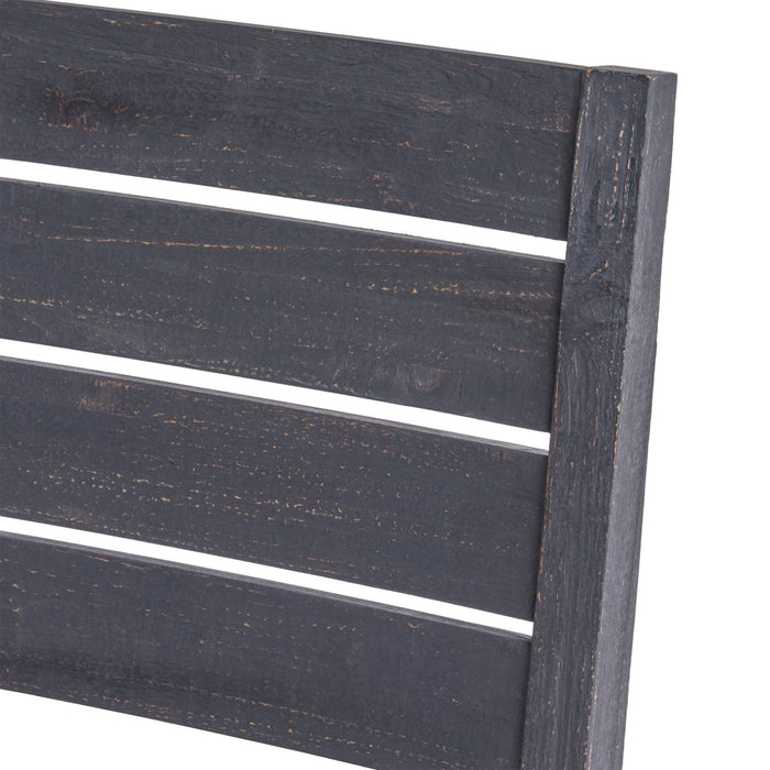 Outdoor 6 Seater Dining Set With Bench - Dark Gray / Light Gray