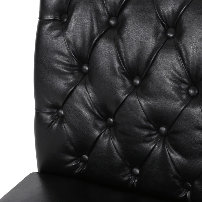 Broxton - Tuft Dining Rolltop Chairs With Button Tufted Backrest (Set of 2)