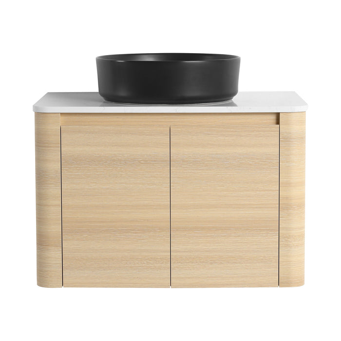 Mounted Bathroom Vanity With Art Sink & 2 Soft Close Doors