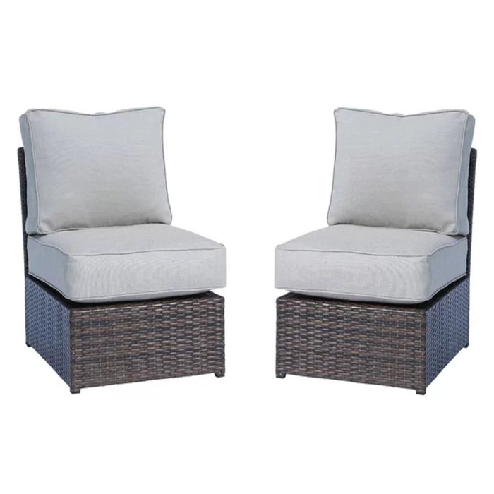 Modern Wicker Outdoor Seating Set With Cushions