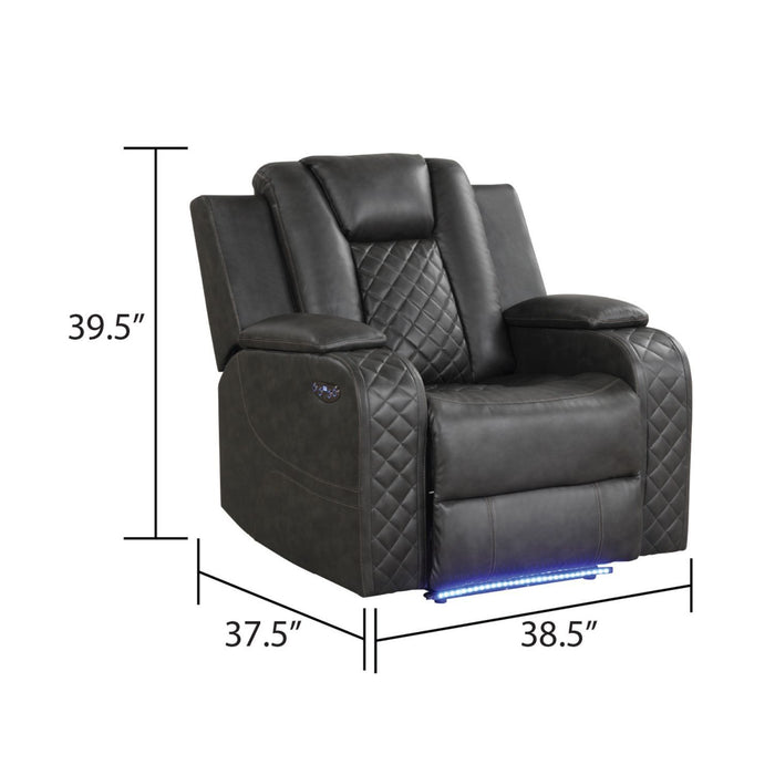 Benz - LED & Power Recliner With Adjustable Headrests And Ambient LED Lighting