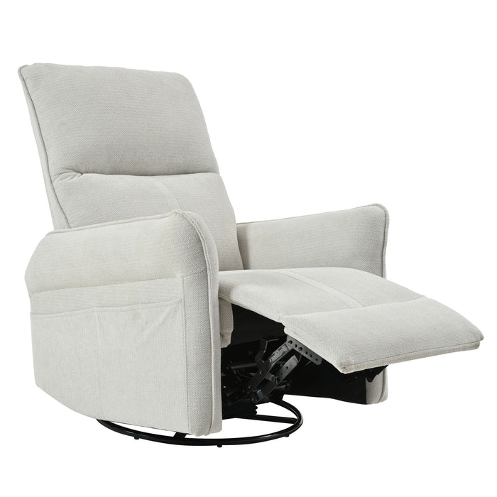 270° Power Swivel Rocker Glider Recliner Chair With USB Ports