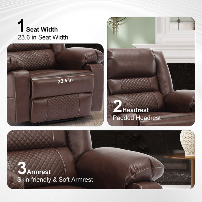 Breathable Leather Massage Recliner Manual Chair