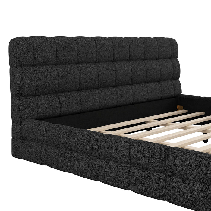 Upholstered Platform Bed With Headboard
