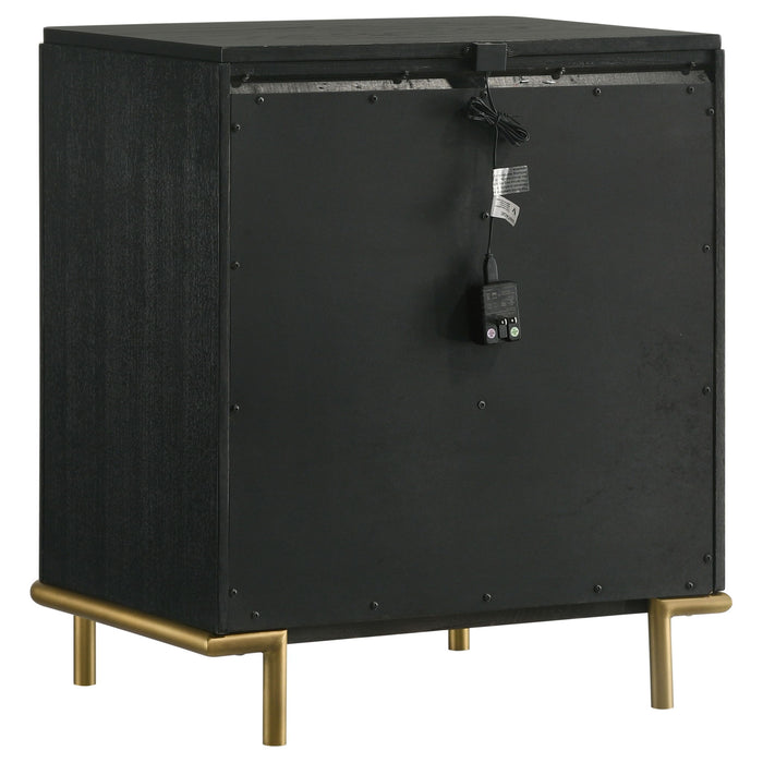 Anser - 3 Drawer Nightstand - Black