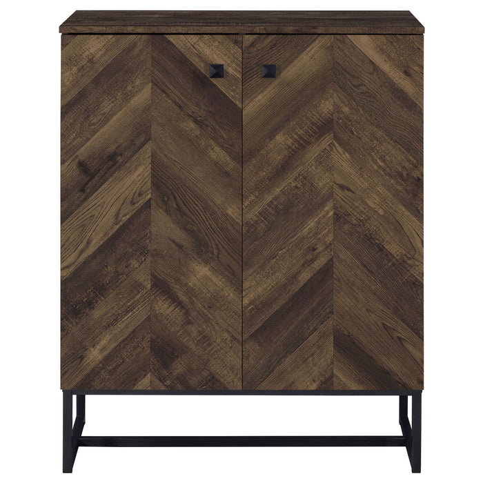 Sager - 4 Shelf Accent Cabinet - Oak