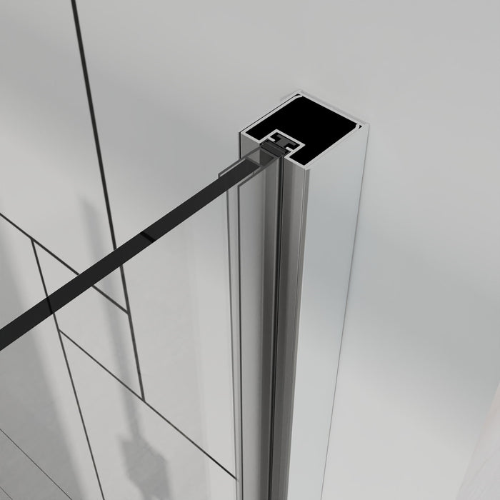 Bifold Frameless Shower Door With Tempered Clear Glass