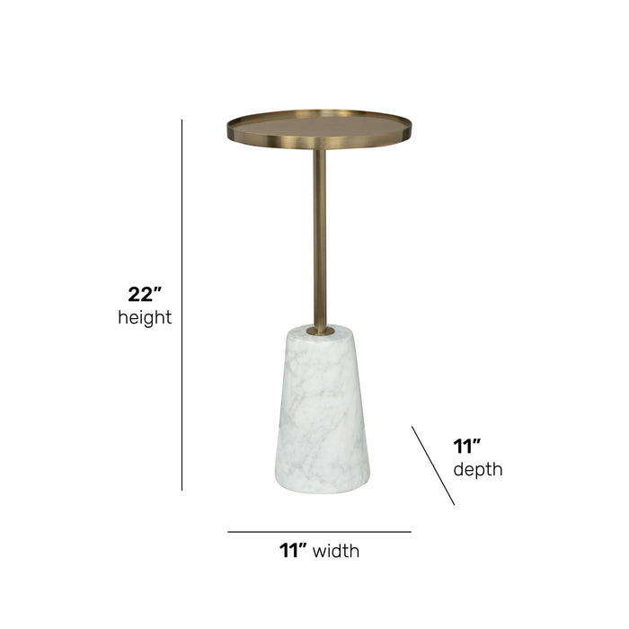Hamilton - Accent Table - Gold / White