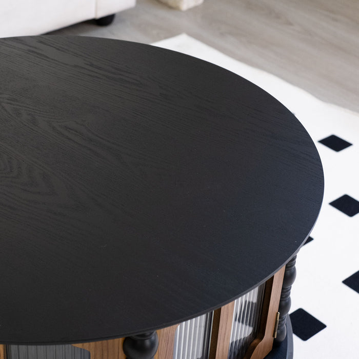Round 3 Door Storage Coffee Table For Living Room