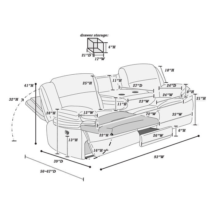 Modern Motion Sofa Set