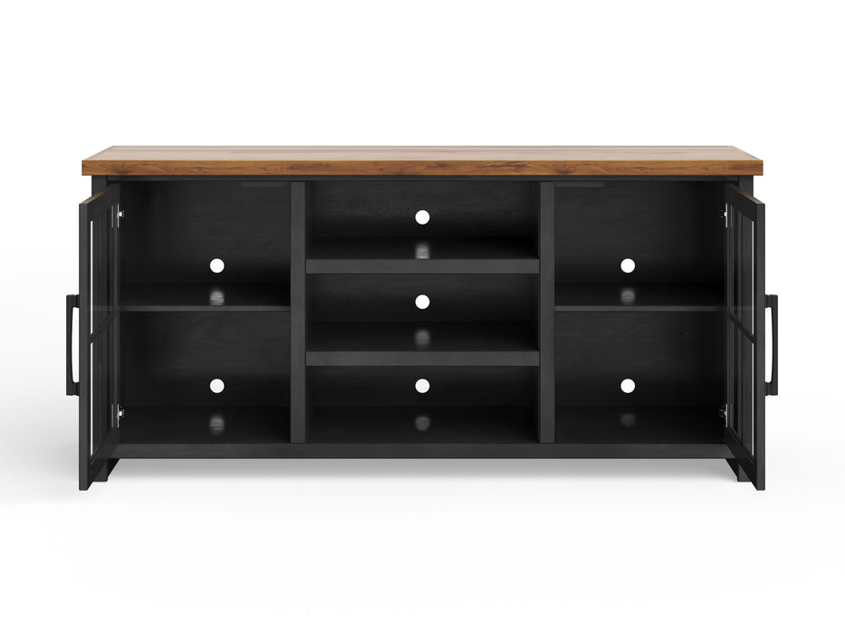 TV Stand Console For TVs Up To 80" - Black / Whiskey