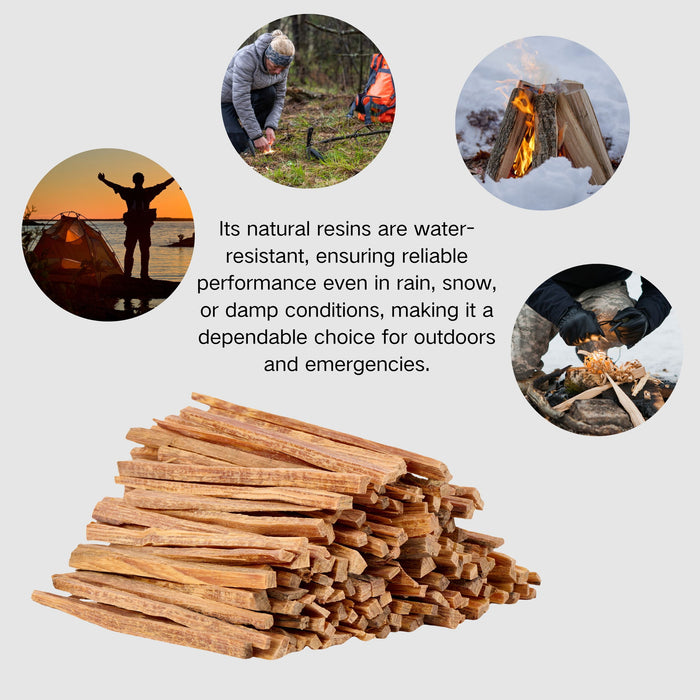 Fatwood Fire Starter Sticks, Oil Rich Kindling For Fireplace