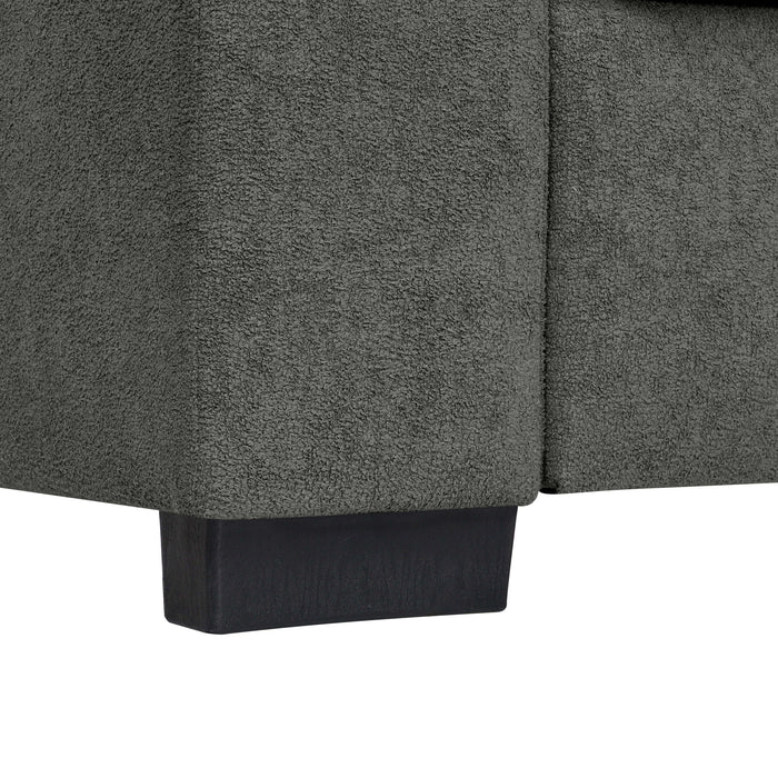 Upholstered Sofa With Toss Pillows - Dark Gray