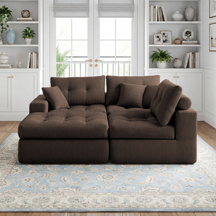 Corner Chaise L-Shaped Sectional Sofa Bed