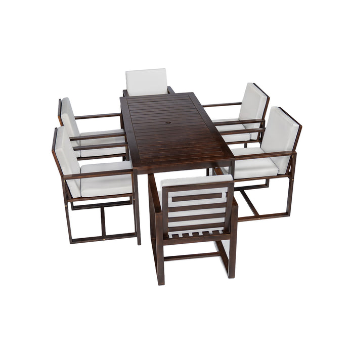 Patio Dining Set Outdoor Dining Table And Chair Set With And Removable Cushions For Patio