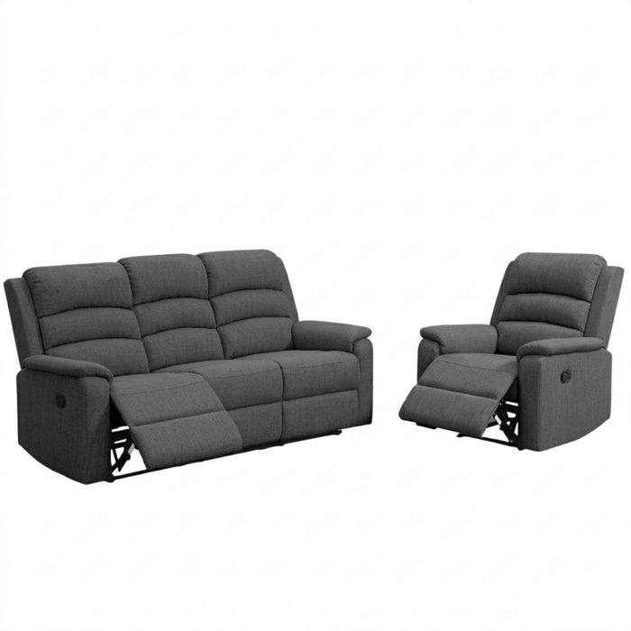 Modern Living Room Set With Manual Recliner