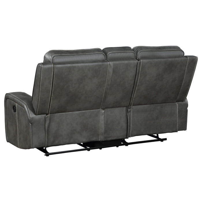 Forrest - 2 Piece Motion Reclining Sofa Set - Gray