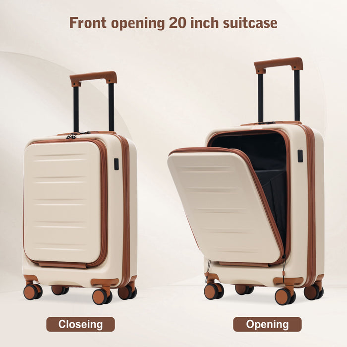 Hardside Luggage Set 5 Piece With Front Opening