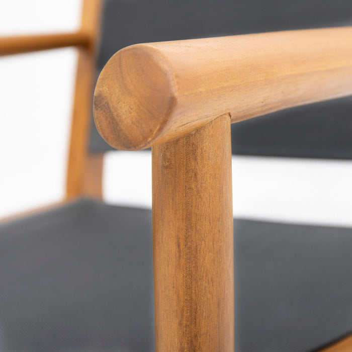 Cordoba - Dining Chair Set With Acacia Wood Frame And Textilen Upholstery (Set of 2) - Teak