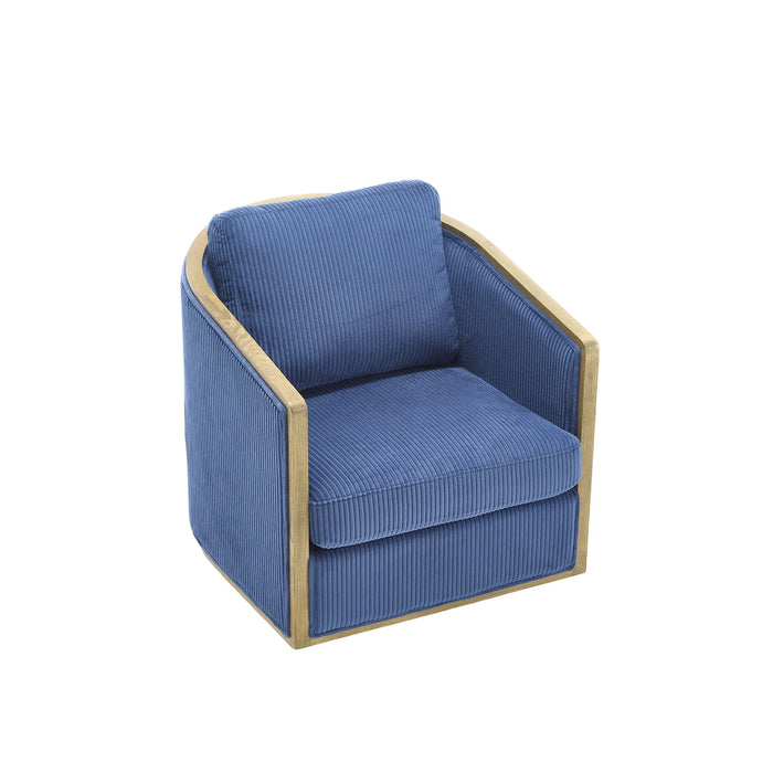 Corduroy Barrel Chair, 360 Degree Swivel