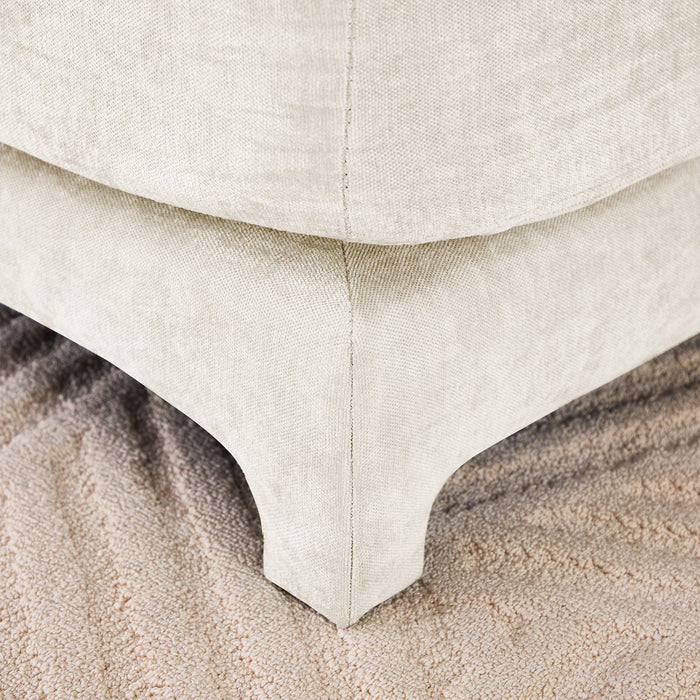 Stylish Sofa With Ottoman And Lumbar Pillows, Ergonomic Design