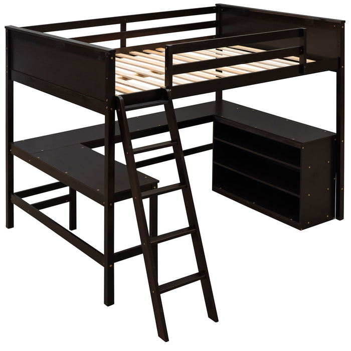 Loft Bed With Shelves With Desk