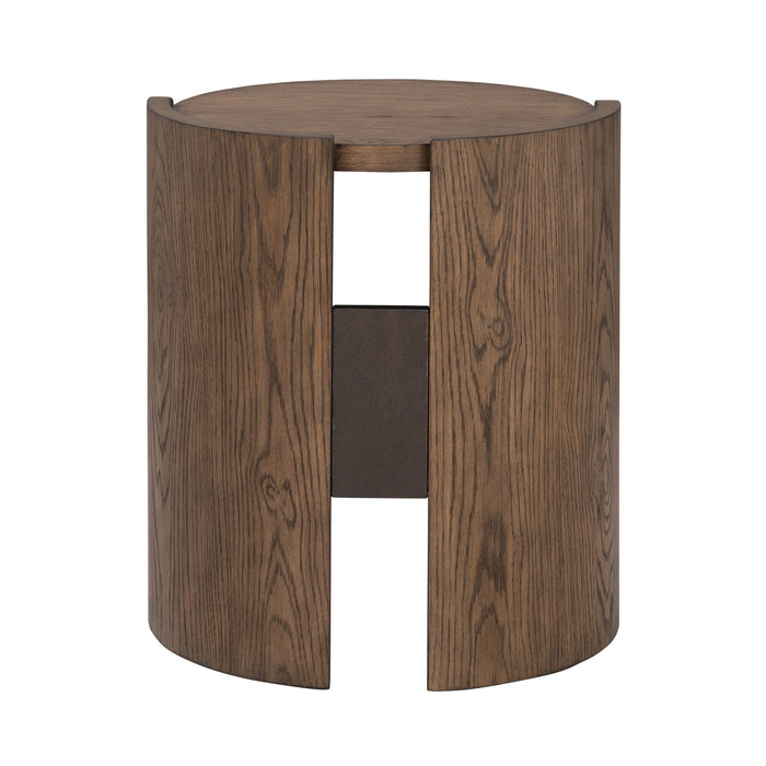 Lyra - End Table - Dark Brown / White