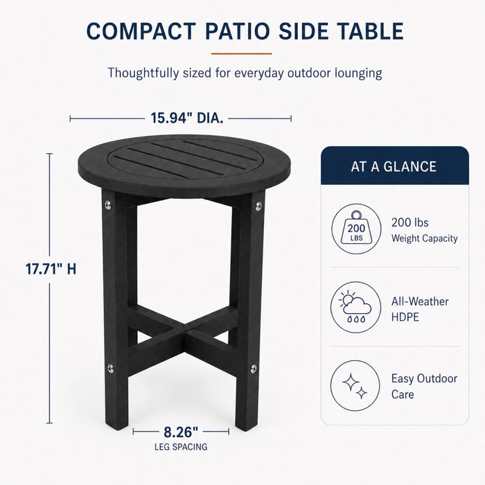 Round Outdoor Side Table