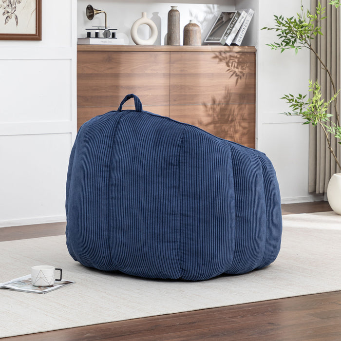 Giant Bean Bag Chair Sofa For Living Room - Dark Blue