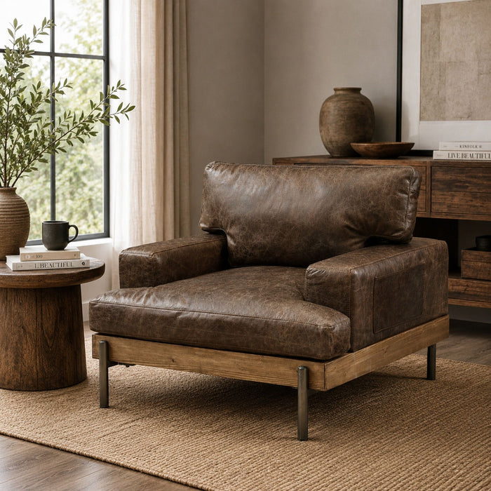Silchester - Chair - Chocolate / Oak
