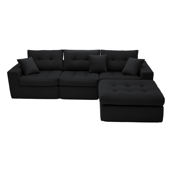 Corner Chaise L-Shaped Sectional Sofa Bed