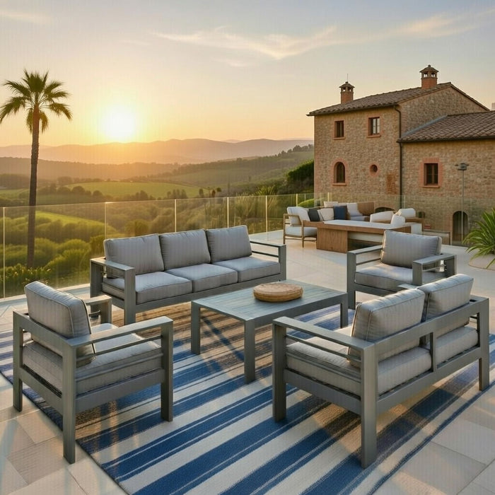 Outdoor Patio Set All-Weather With Thick Cushions