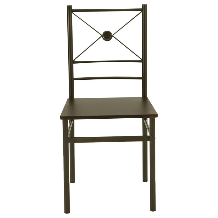 5 Piece Rectangle Dining Set With Tubing Base