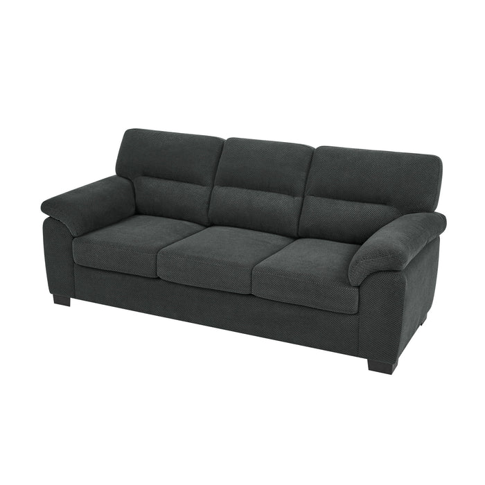 3 Seater Sofa With Padded Armrests And Triangular Leg