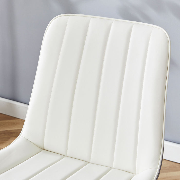 Modern Minimalist Dining Chair Set, Extended Seat Cushion