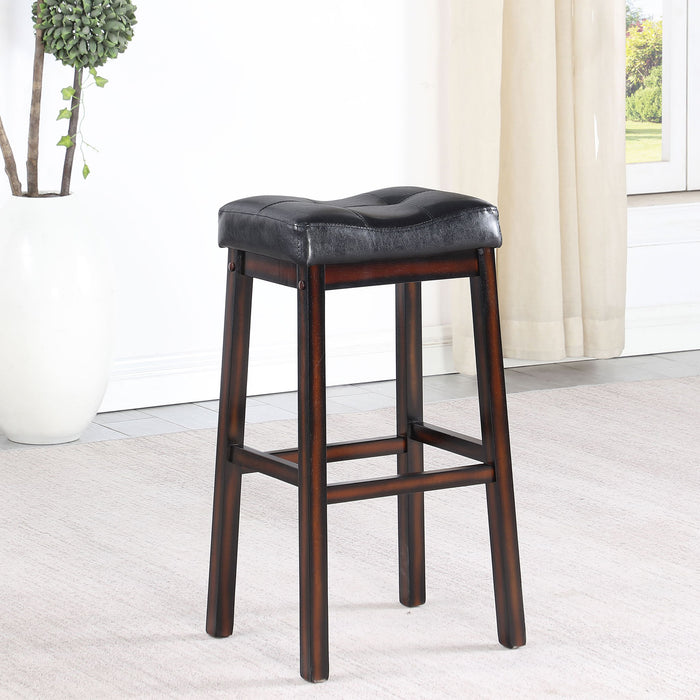 Upholstered Bar Stool (Set of 2) - Black
