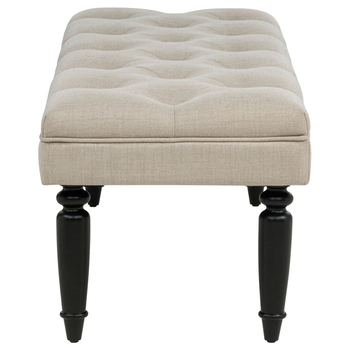 Upholstered Entryway Accent Bench - Beige