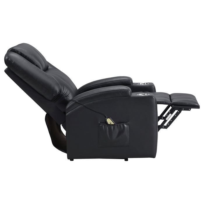 Macklin - Power Lift Massage Recliner With Heat And Dual Cupholders