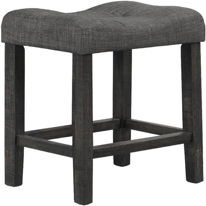 Transitional Counter Dining Set With 4 Tufted Stools
