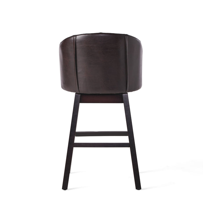 360 Degree Swivel Bar Stool With Stunning Nailhead Trim (Set of 2)