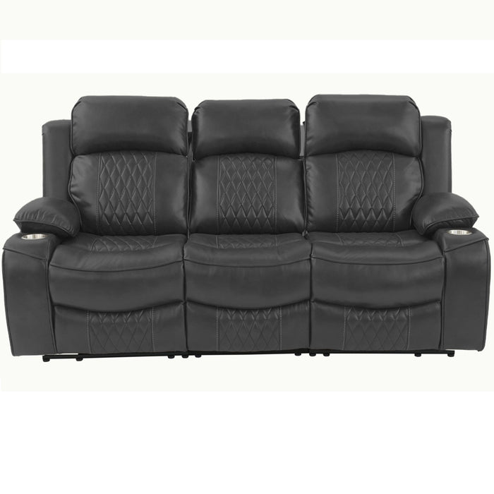 Power Motion Living Room Set With USB Port, Adjustable Headrest, Cup Holder