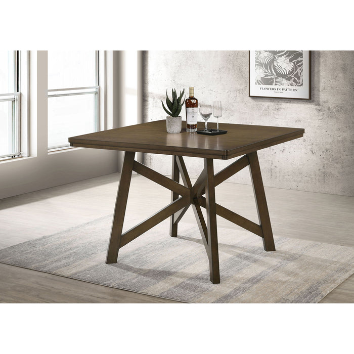 Maxine - Square Counter Height Dining Table - Brown